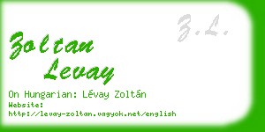 zoltan levay business card