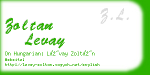 zoltan levay business card